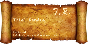 Thiel Renáta névjegykártya